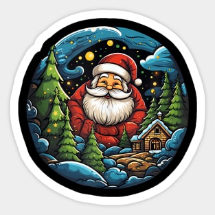 Christmas Women's - Cute Santa Xmas - Elf Village Sticker